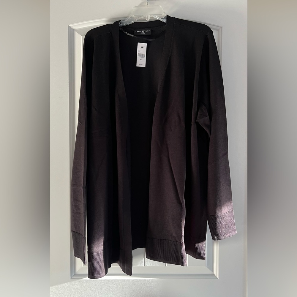 Lane Bryant Charcoal Open Front Cardigan